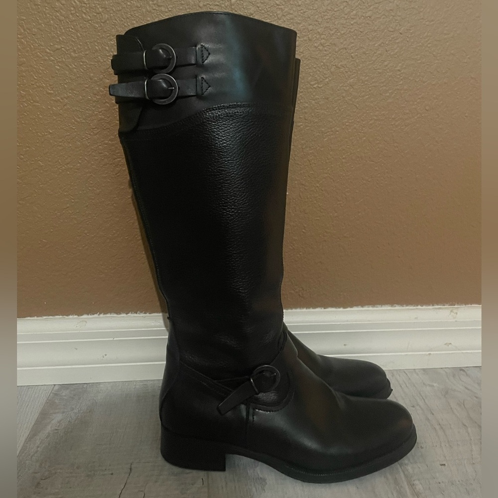 Aldo Black Leather Boots- Size 8